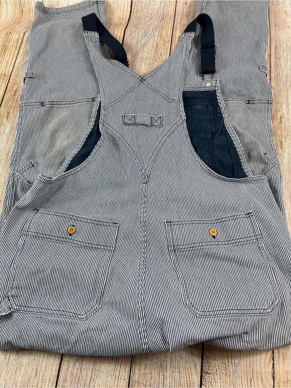 Women’s Duluth Trading Overalls Size Mx33 Rootstock Engineer Striped Gardening - Picture 13 of 13